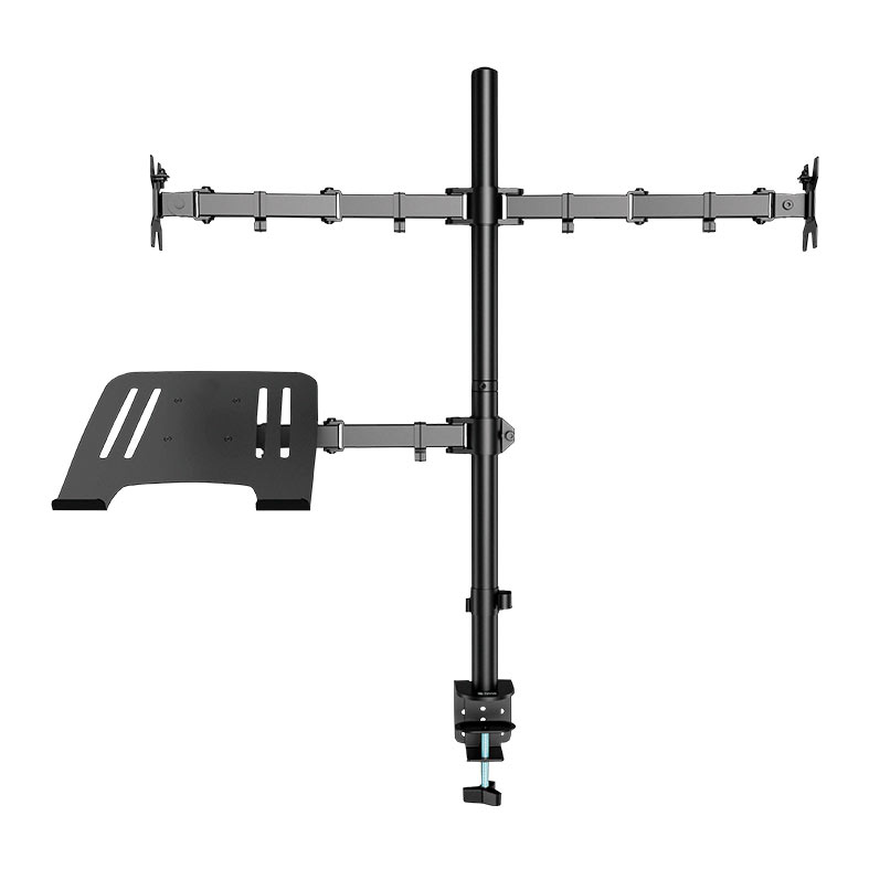 Suporte Articulado Para Notebook e Dois Monitores Zinnia SNT20, 13 Pol. a 27 Pol., Preto, ZNO-ZSNT20-BL01 - miniatura 3