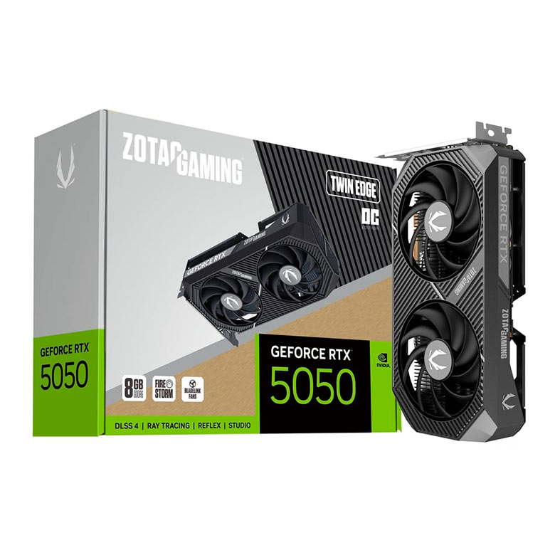 Placa de Video Zotac GeForce RTX 5050 Gaming Twin Edge OC, 8GB, GDDR6, 128-bit, ZT-B50500H-10M-NAC - miniatura 3