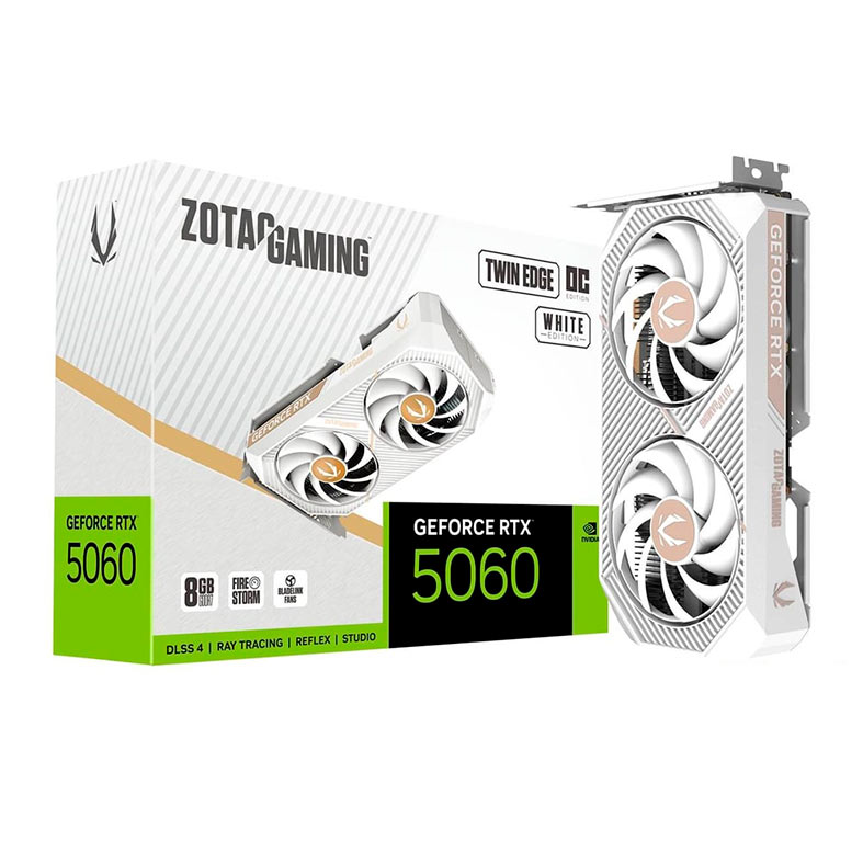 Placa de Video Zotac GeForce RTX 5060 Twin Edge OC White, 8GB, GDDR7, 128-bit, ZT-B50600Q-10M-NAC - miniatura 3